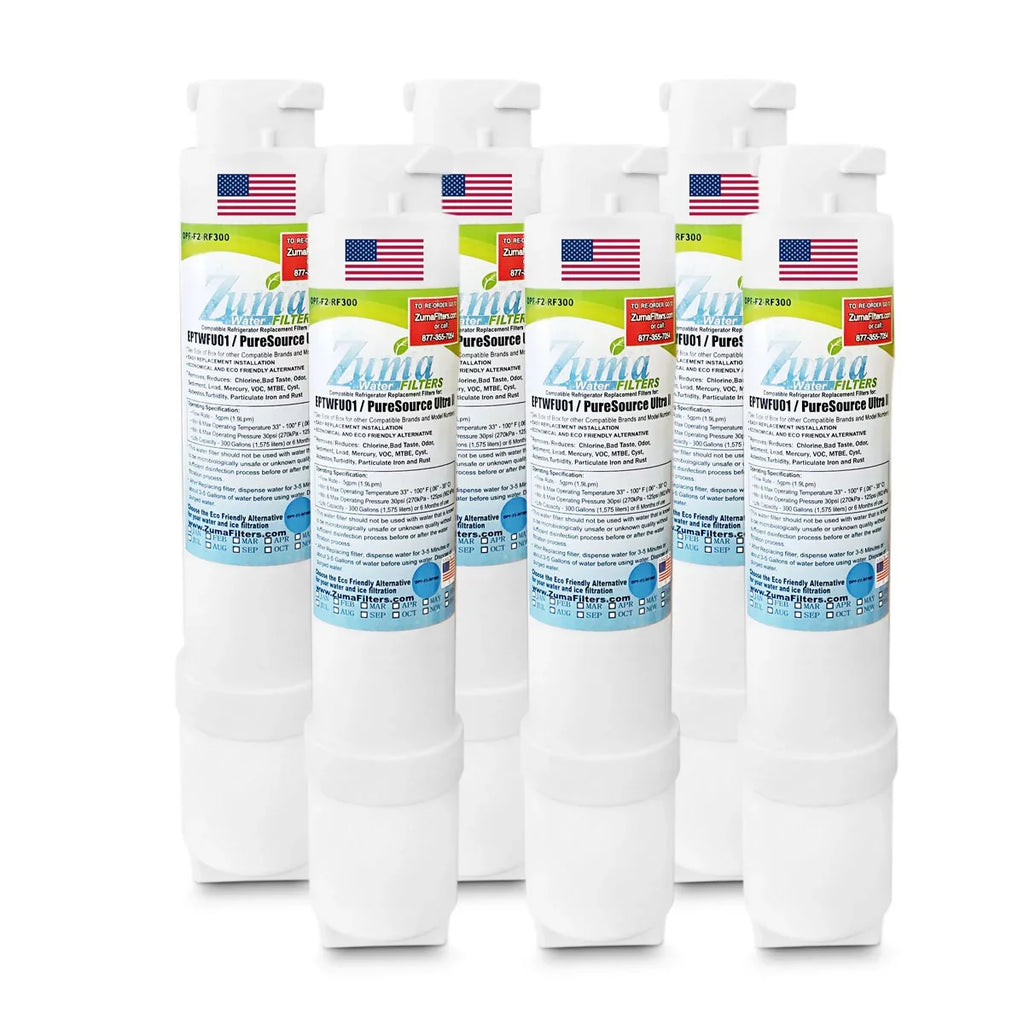 ZUMA Brand , moisture and Ice Filter , appropriate with FPBS2777RF9 - 6 Pack - Made in U.S.A.