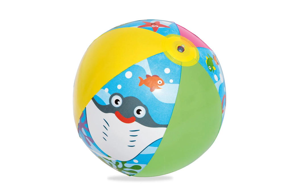Inflatable Circle Baby Pool with Beach Ball and Swim Ring. H2OGO! 48in