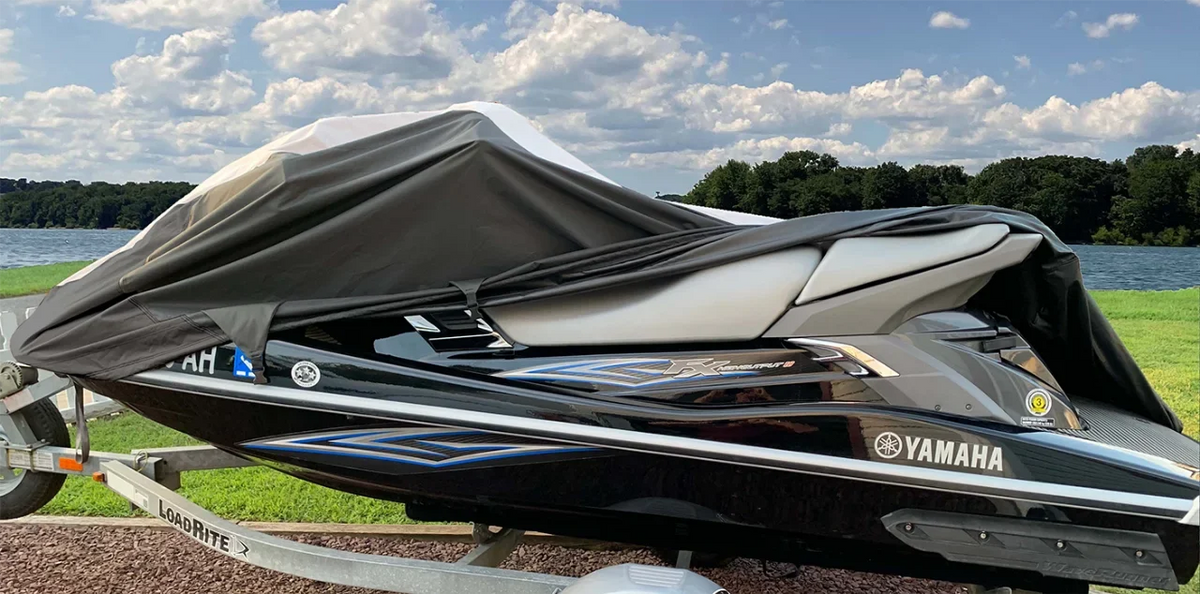 SUPER HEAVY-DUTY PWC Jet Ski vessel wrap suitable for Kawasaki Jet Ski 1100 ZXi 1996-2003 top of the line trailerable 2 Seater
