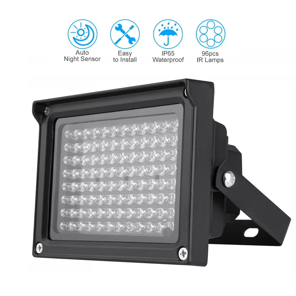Dadypet Photography Lamp,Lamps Vision Outdoor Illuminator Array Infrared Security Camera Waterproof CCTV Security IR Illuminator Infrared Lamps Vision 96 LEDs IR Waterproof Provide Security mewmewcat