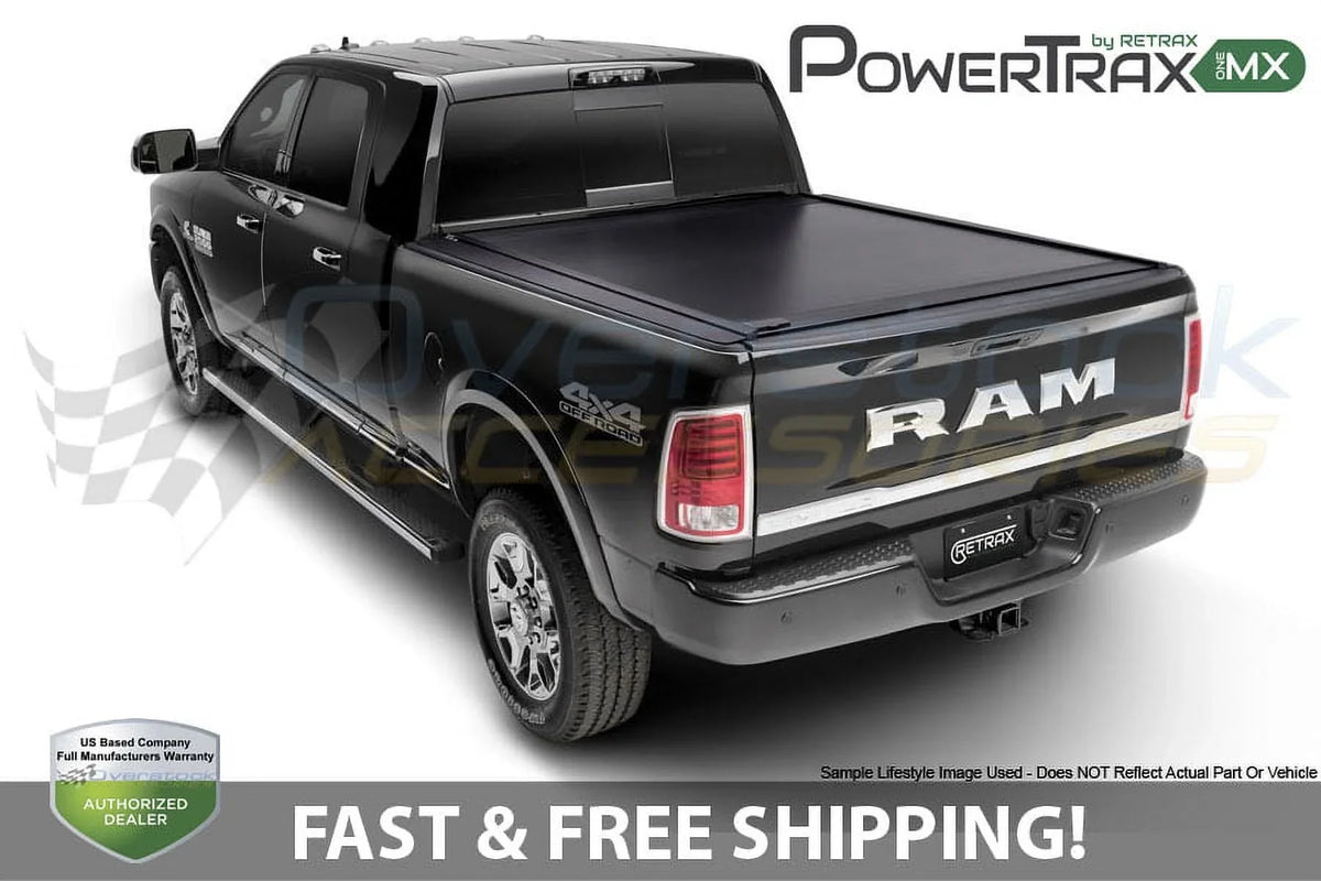 Retrax By Realtruck PowertraxONE MX Retractable Truck Bed Tonneau protector | 70842 | suitable With Select 2007-2021  Tundra Regular & Double Cab with Deck Rail System 6' 7" Bed (78.7")