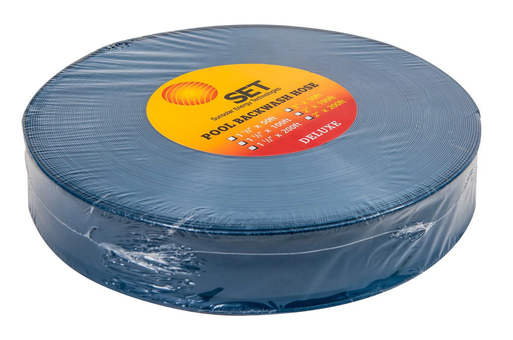Heavy Duty Deluxe 1.5'' Backwash Discharge Hose for Swimming Pools - 200ft long
