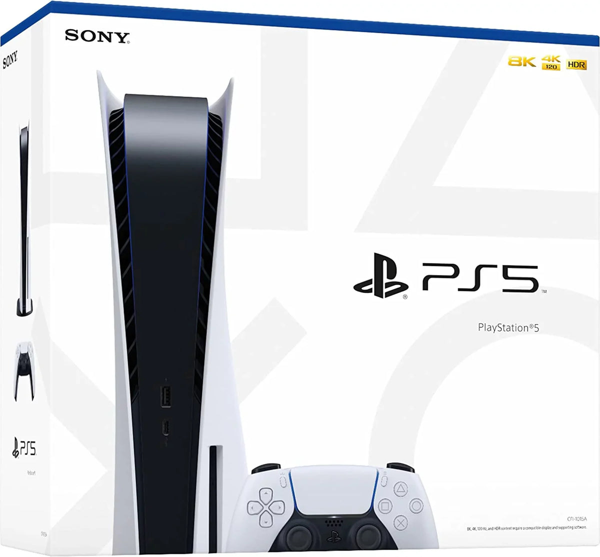 Playstation 5  PS5 Disc Version Gaming Console - x86-64-AMD Ryzen Zen 8 Cores CPU, AMD Radeon RDNA, 4K UHD Blu-Ray, 16GB GDDR6 Memory, Ultra-High Speed 825GB SSD, WiFi 6, BT 5.1, Ethernet