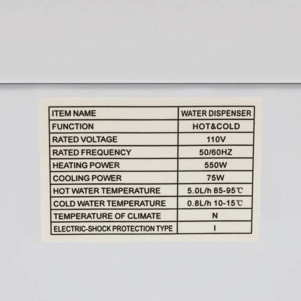 5 Gal liquid Dispenser Hot & Cold aqua Temperature and Child Safety Lock