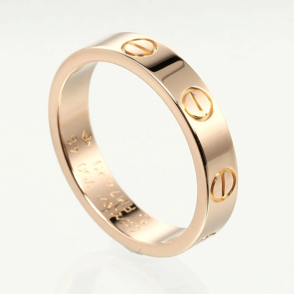 3.6g I132124020 (Good). Pre-Owned Cartier Love Wedding Ring Size 9, K18 PG Pink Gold, Approx
