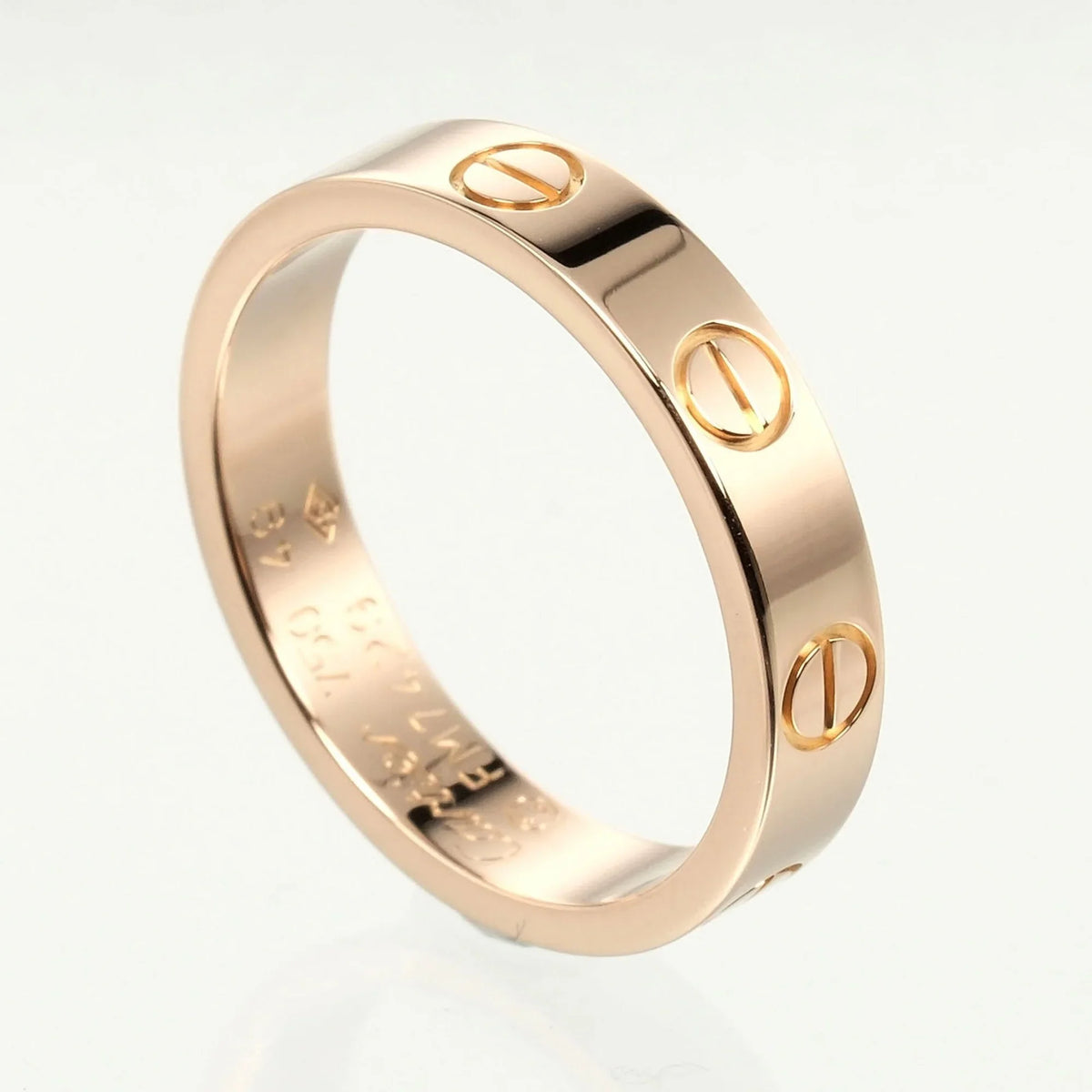 3.6g I132124020 (Good). Pre-Owned Cartier Love Wedding Ring Size 9, K18 PG Pink Gold, Approx