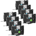GREENCYCLE 8PK suitable for Brother P-touch Black on Matte Clear 12mm 0.47" TZe-M31 TZ-M31 TZM31 TZeM31 Laminated Label Tape