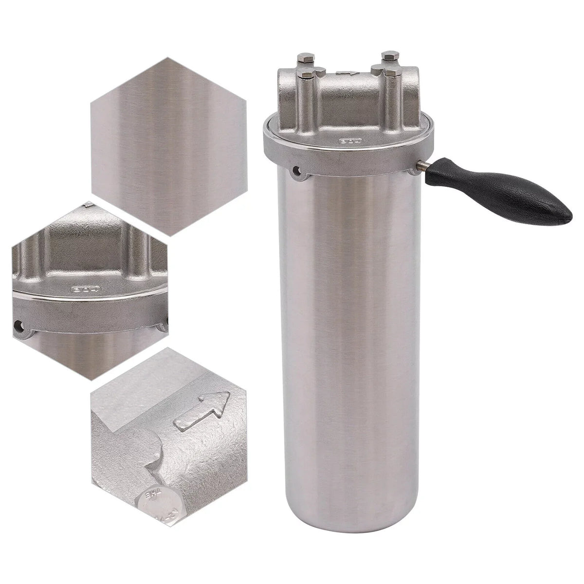 moisture Filter Housing For 10" Cartridges 3/4" Npt 304 Stainless Steel Heavy Duty