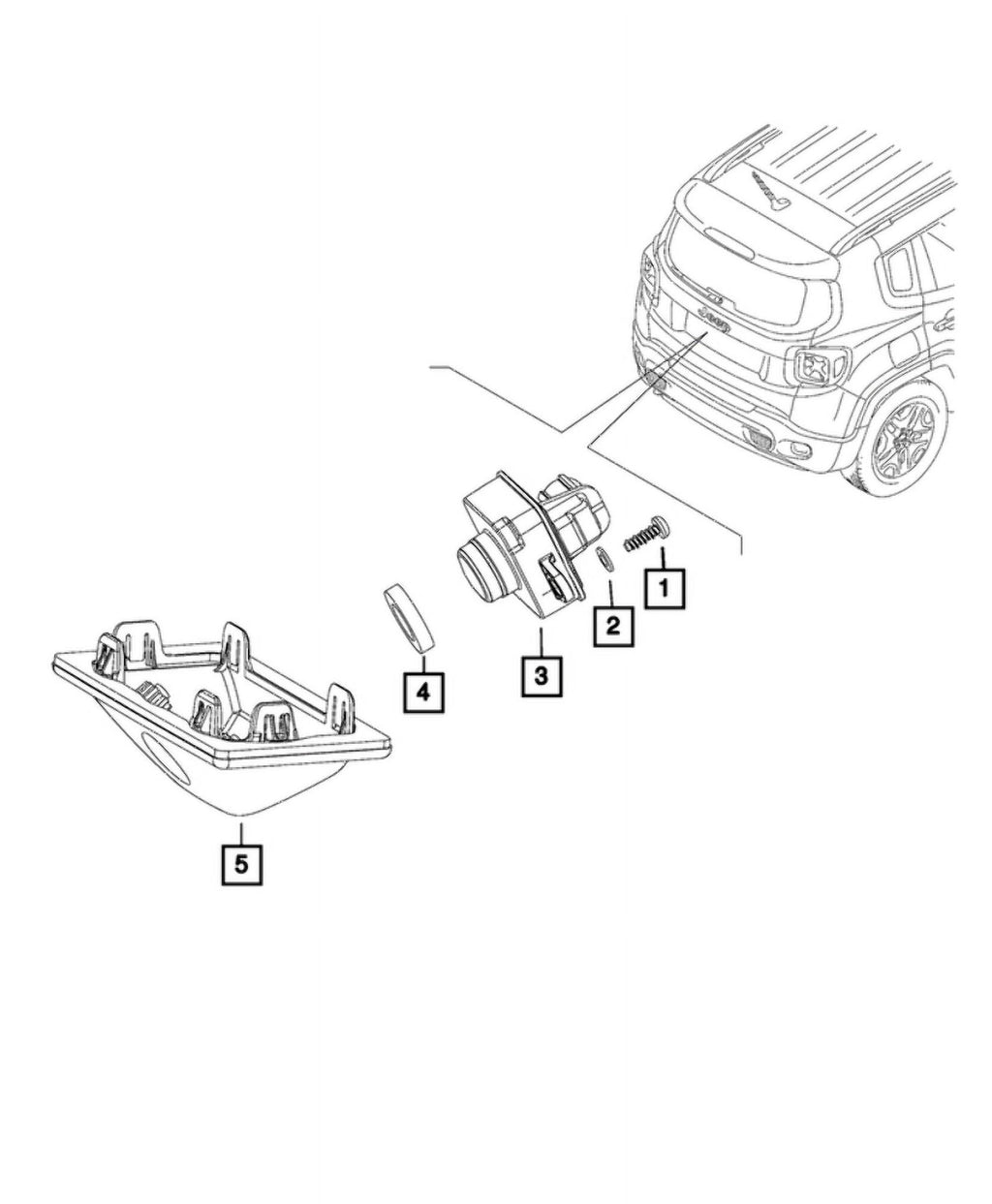 New Genuine Mopar Camera Rear View OE 68360119AA