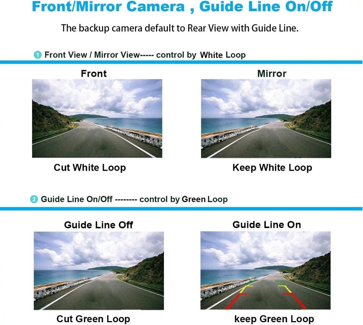 For Pioneer MVH-1400NEX Night Vision Color Front or Rear View Camera Chrome Silver Frame