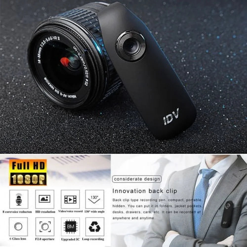 Mini 1080P 12MP Camcorder Dash Cam Body Motorcycle Bike Motion Action Camera