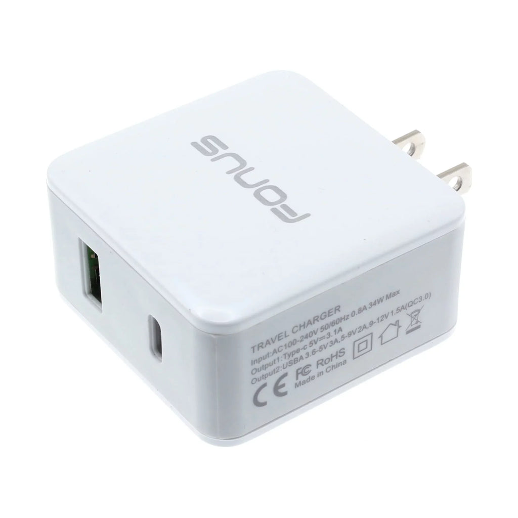 36W Quick Home Charger w MicroUSB 10ft USB Cable E7Y for Coolpad Illumina, Defiant, REVVL Plus - Doro PhoneEasy 626, Doro 824 SmartEasy - HTC One M9 A9, Desire EYE 626s 626 612 610 555 530 526