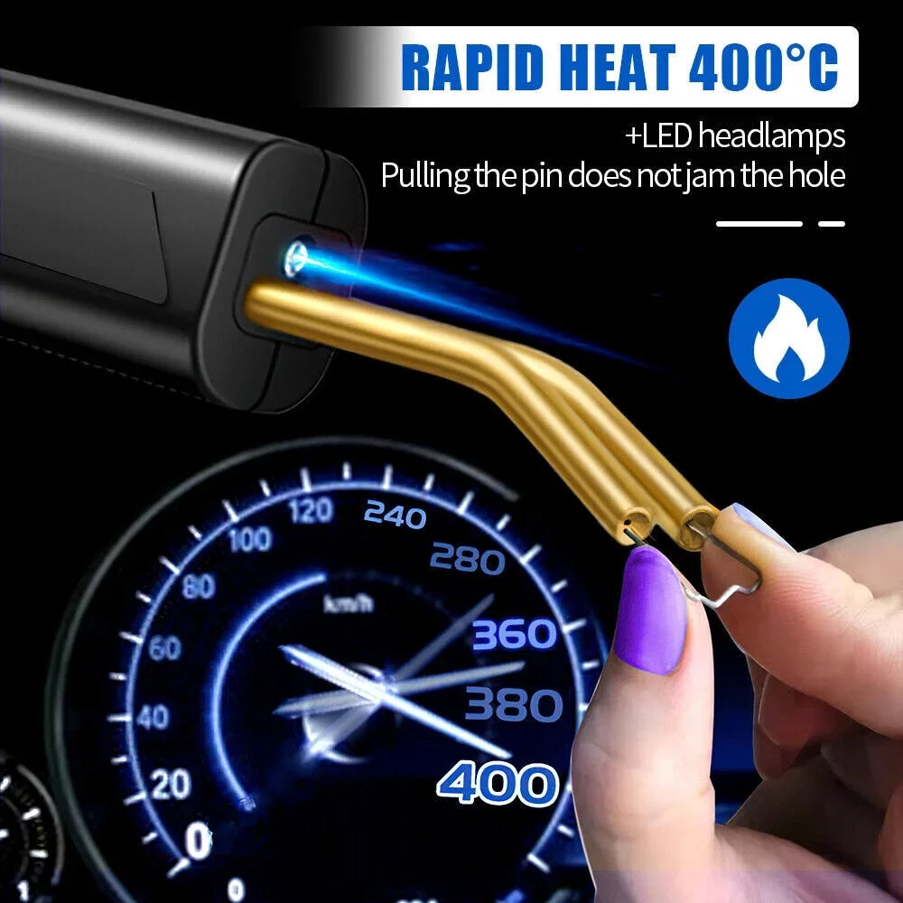 Car Bumper Repair Plastic Welder Kit Hot Stapler Welding Gun Machine 600 Staples