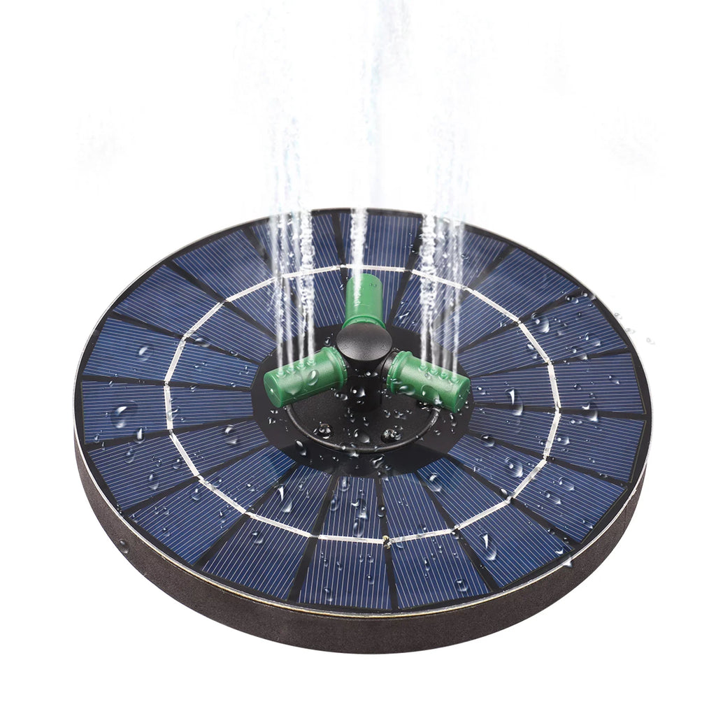 Yabuy 4W Rotatable Nozzle Solar aqua Pump with Battery, Colorful LED Light Fountain for Small Pond