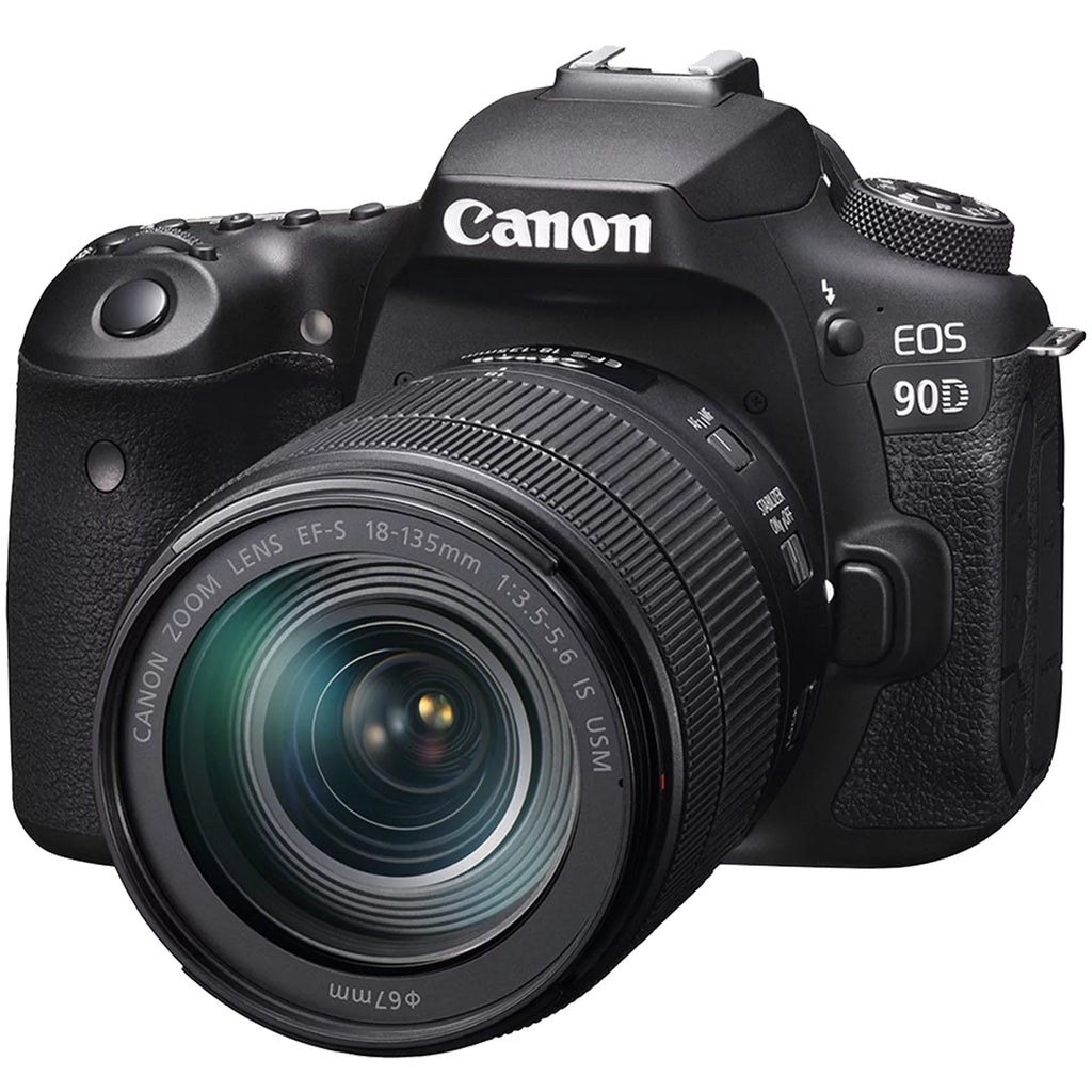 EOS 90D DSLR Camera with 18-135mm Lens, SanDisk 128GB Memory Card, Backpack, Flash, Tripod and ZeeTech Accessory Bundle