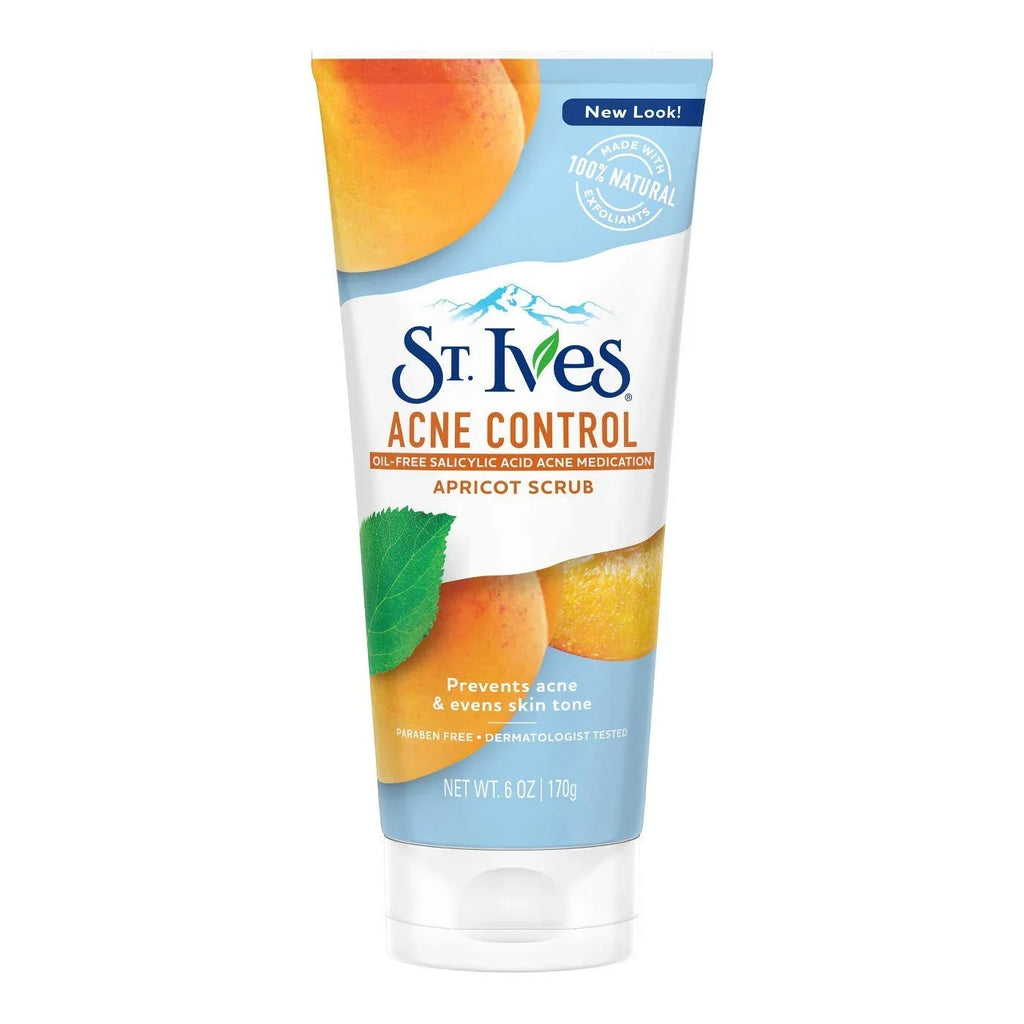 Ives Apricot Scrub Blemish And Blackhead Control  Oily / Acne Prone Skin 6 oz. Pack of (3) St