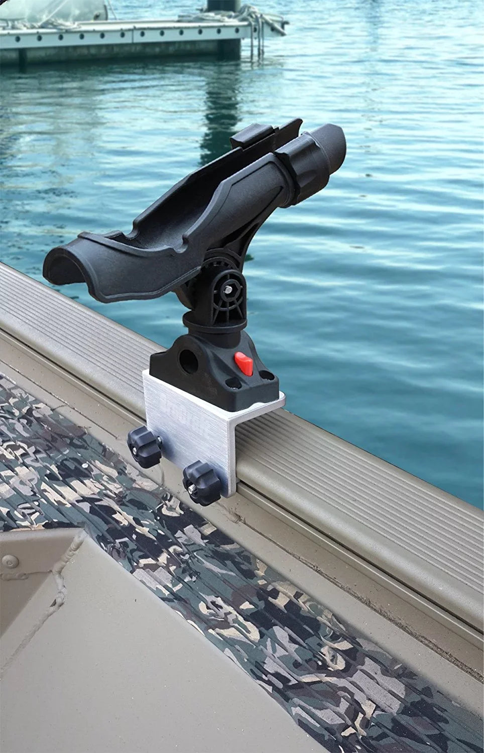 BroCraft Power Lock Rod Holder for Tracker ship Versatrack System /90 degree Lund Sport Track
