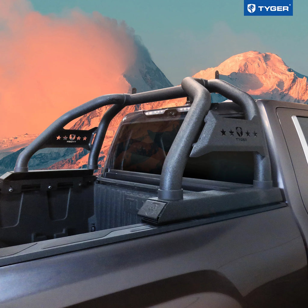 Tyger Auto Sport Bar suitable with 2022-2024  Tundra (Exclude SR) | 5.5/6.5' Bed | TG-SB7T88728 | Textured Black | Light Mount | Roll Bar