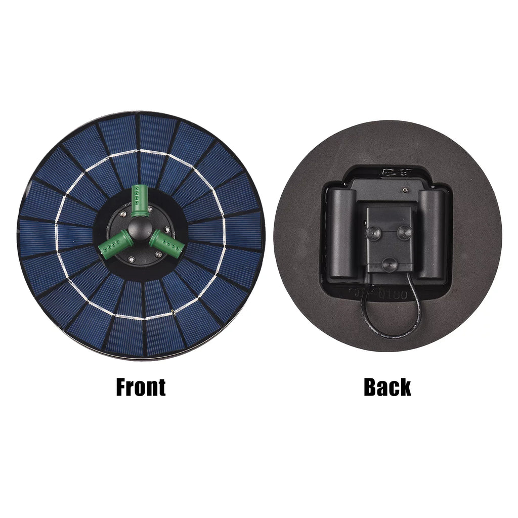 Yabuy 4W Rotatable Nozzle Solar aqua Pump with Battery, Colorful LED Light Fountain for Small Pond