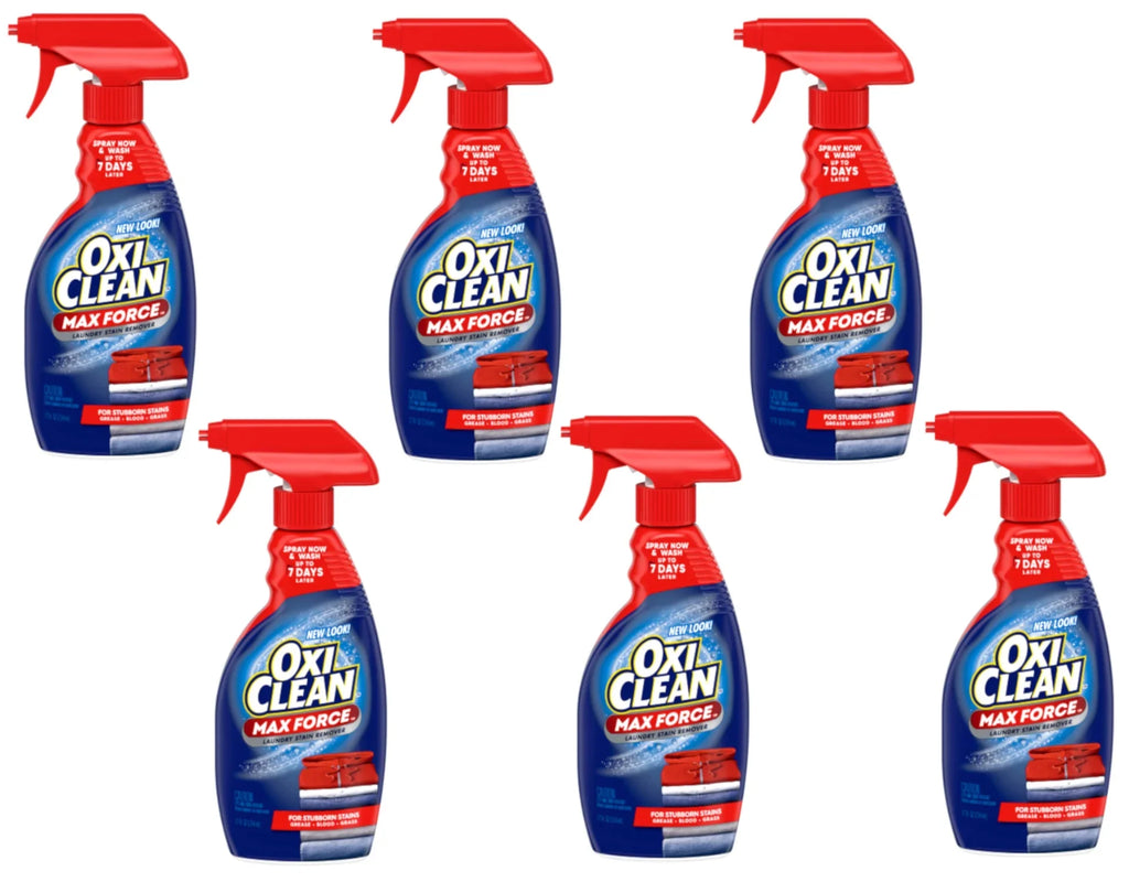 OxiClean Max Force Laundry Stain Remover Spray, 12 fl oz - Pack of 6