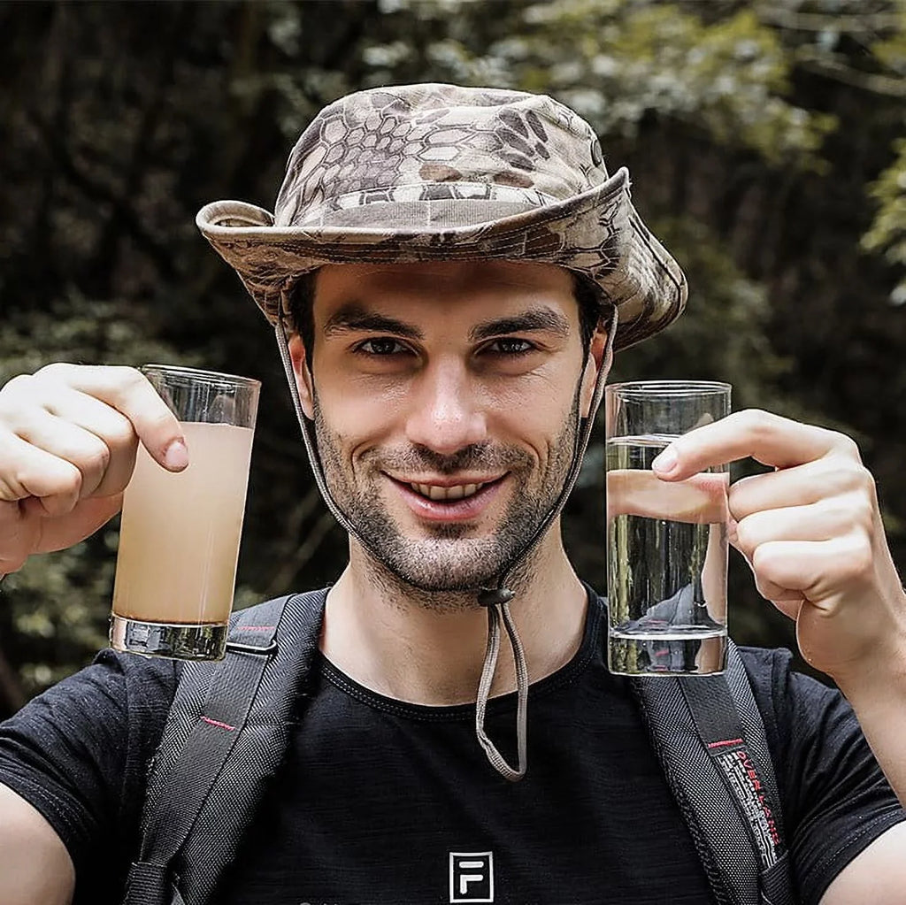 Portable moisture Filter with Pump, uses Nano Technology that Removes Bacteria and Virus / Purifies Drinking aqua