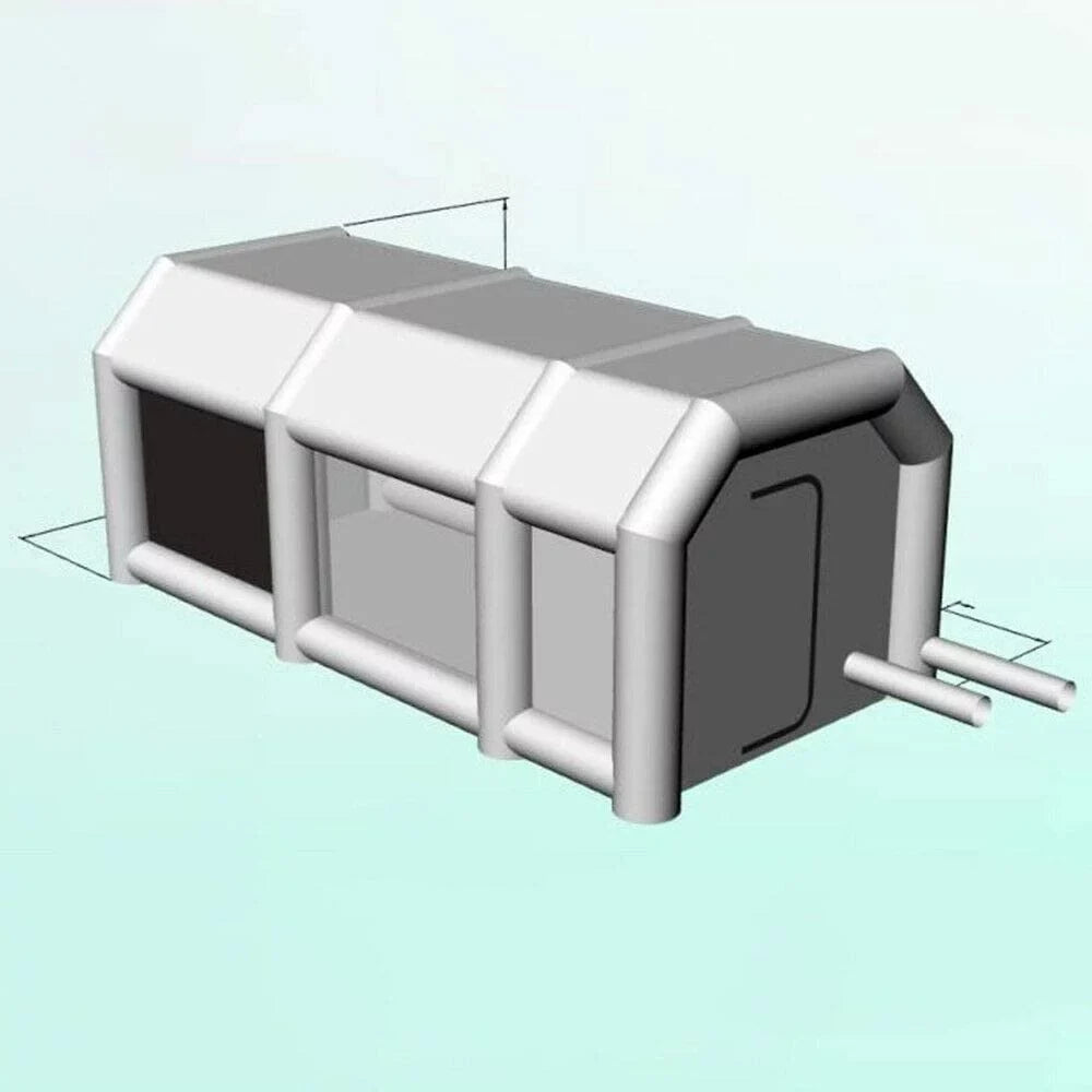 CNCEST Inflatable Spray Booth 2 Filter System Portable Paint Tent Mobile Car Paint Booths  20x10x8 FT USA