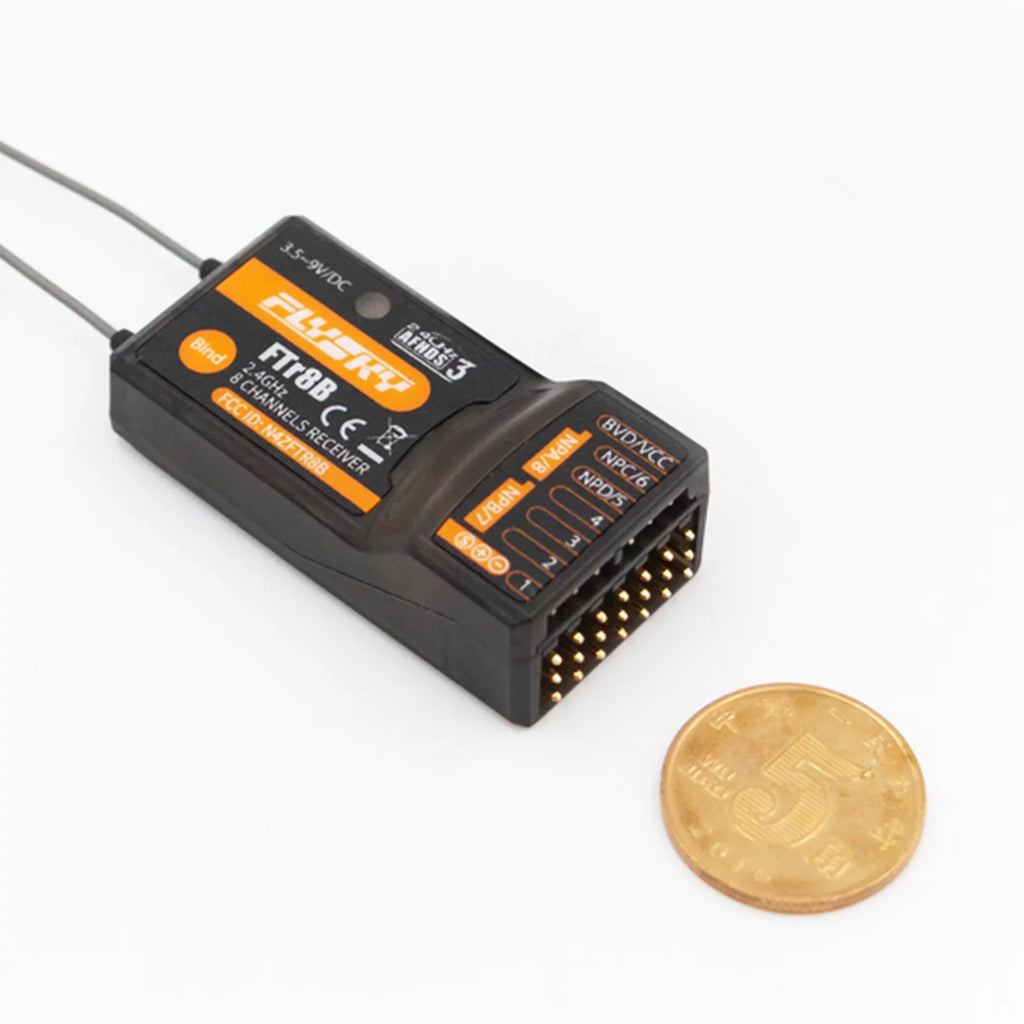 OWSOO FTr8B 2.4GHz 8CH Receiver for RC Airplane Helicopter Fixed Wing Glider Engineering Vehicle Drone Dual PWMPPMi.BUSS.BUS Output suitable with AFHDS3 Transmitters RF Modules PL18 NB4