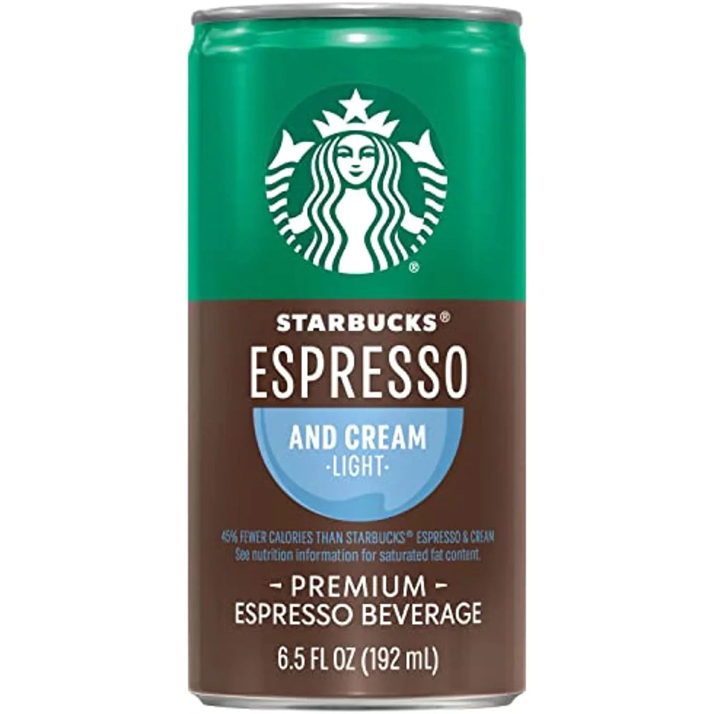 Starbucks Ready To Drink Coffee, Espresso & Cream Light, 6.5Oz Cans (12 Pack) (Packaging May Vary)