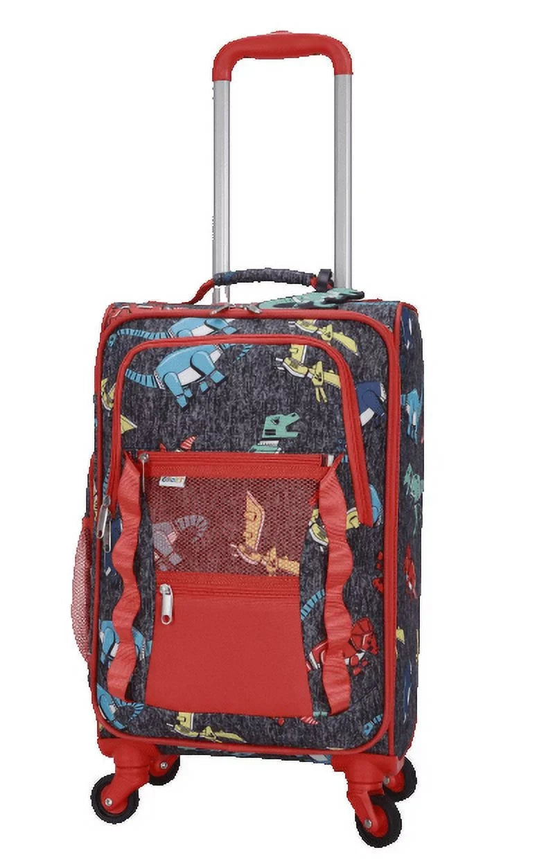 CRCKT 3 PC LET'S DINO SOAR SOFTSIDE WITH PACKING CUBE AND LUGGAGE TAG