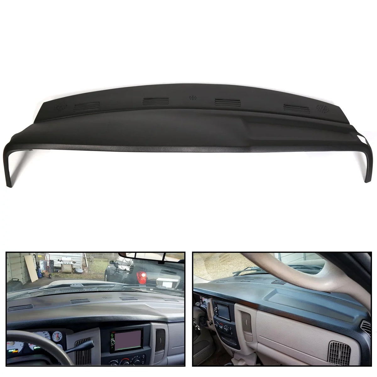 Kojem Dashboard protector for 2002 2003 2004 2005 Dodge Ram 1500 2500 3500 Molded Dash Pad Board shield Skin Cap Protector Overlay Black