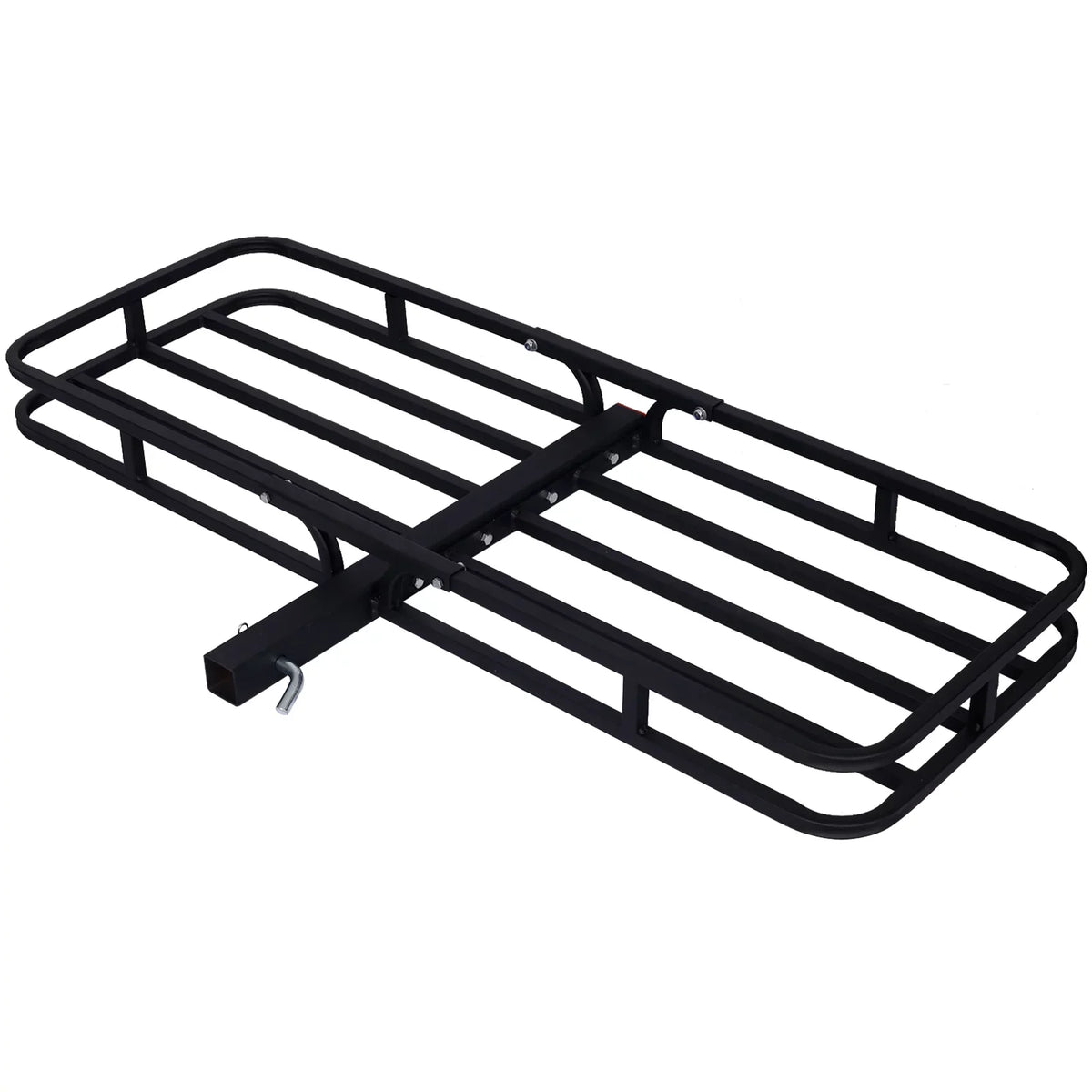 Hitch Mount Cargo Carrier, Rear Steel Cargo Rack Luggage Basket Rack with 2" Hitch Receiver for RV's, Trucks, SUV's, Vans, Cars - 500-lb Load Capacity, Black