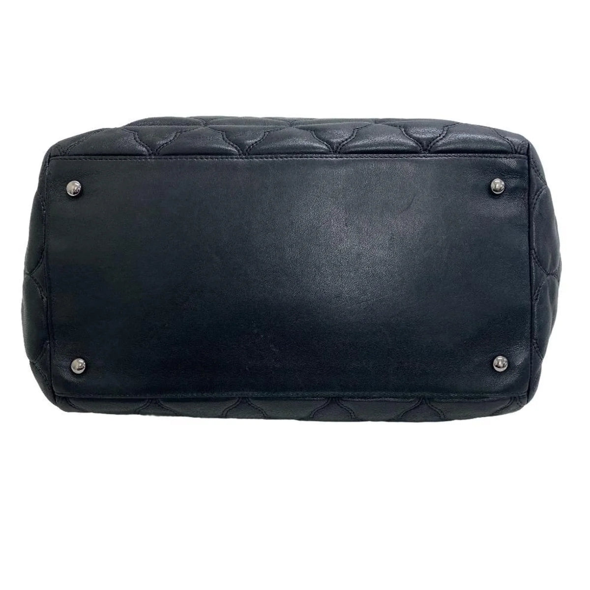 Pre-Owned CHANEL Bubble Quilt Chain Shoulder Coco Mark Handbag Black Women's Z0005974 (Fair)