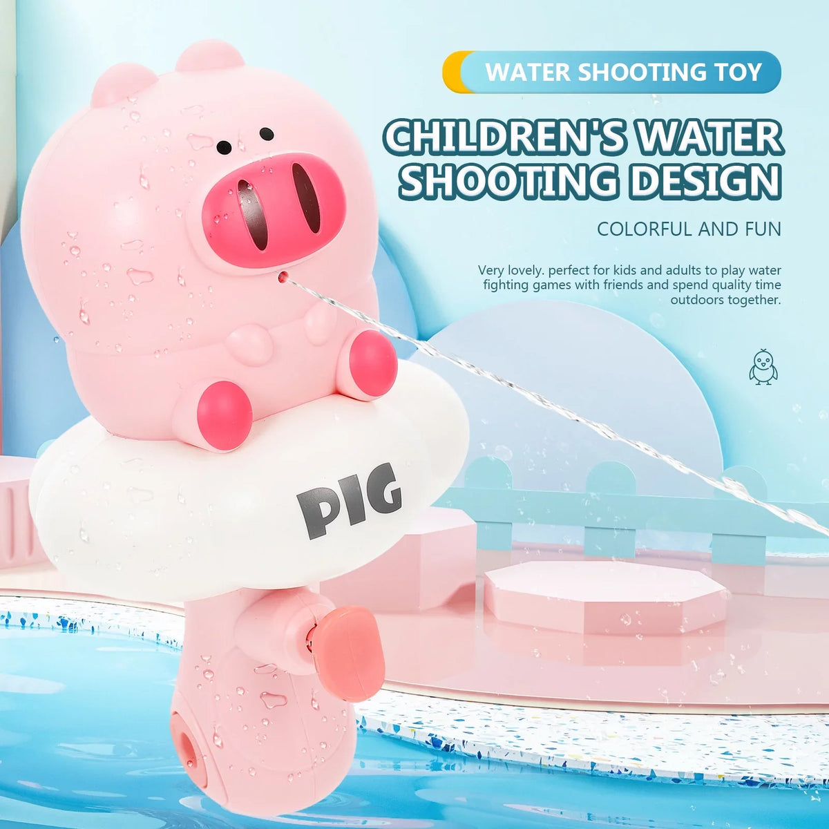 3pcs Interesting Squirt Shooter Wear-immune aqua Toy Interactive Squirt Toy Kids Supply