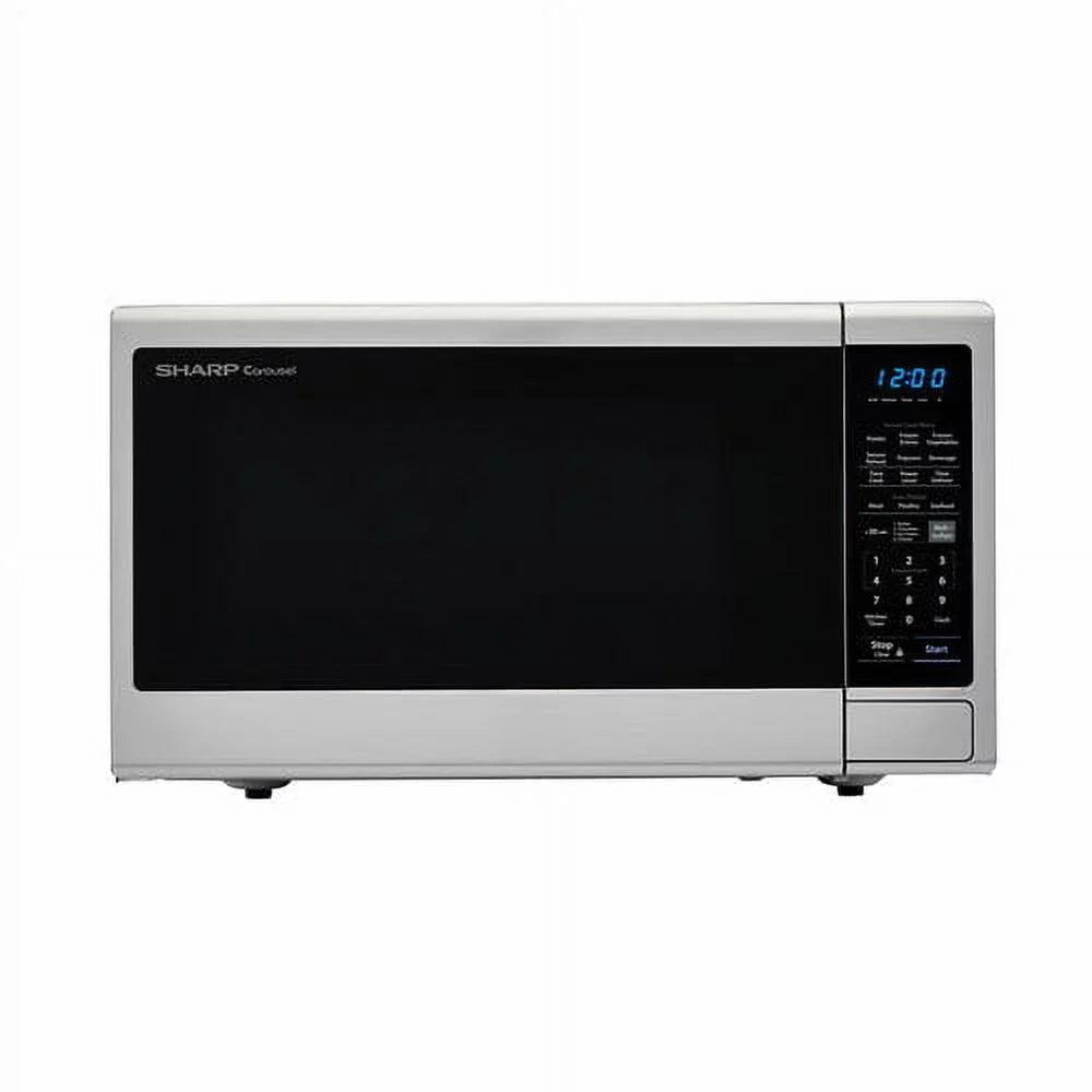 Ft, 1100 W - Black, Stainless Steel. Sharp Carousel SMC1843CM Microwave Oven Freestanding 1.8 cu