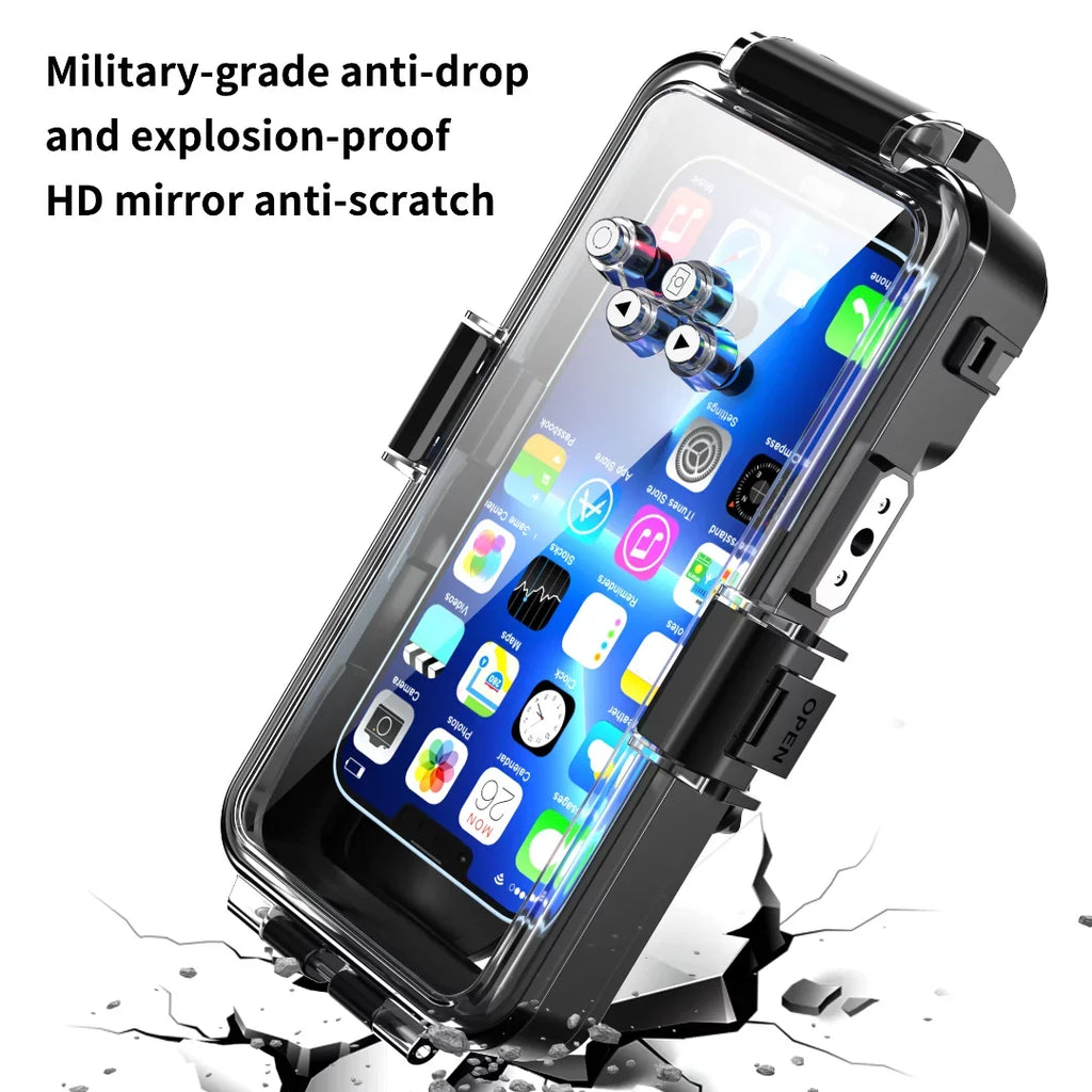 GREHOME Waterproof Underwater Diving Universal Case protector For iPhone 13 12 Pro Max [98ft / 30m] full body protection