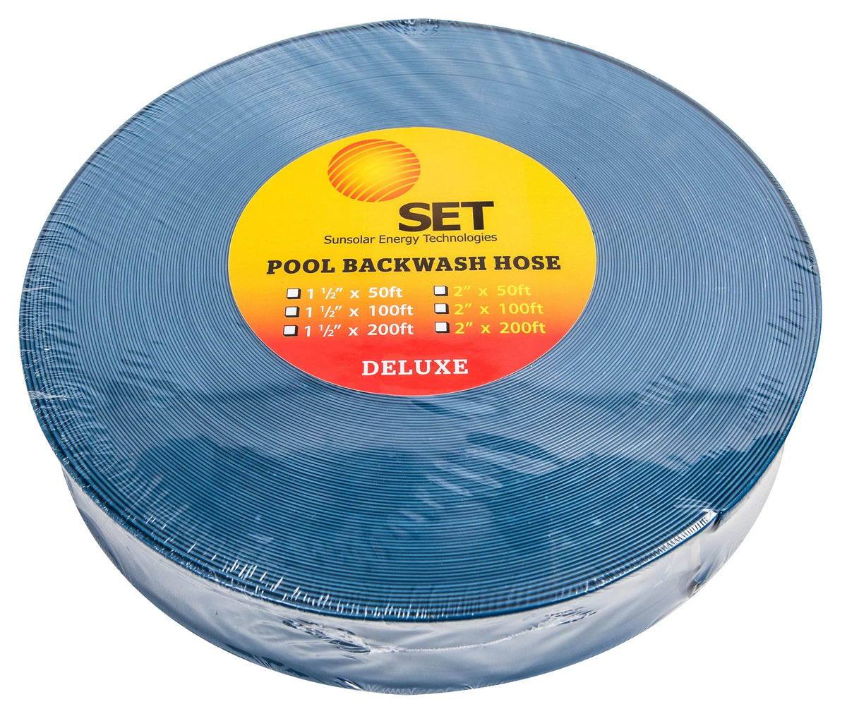 Heavy Duty Deluxe 1.5'' Backwash Discharge Hose for Swimming Pools - 200ft long