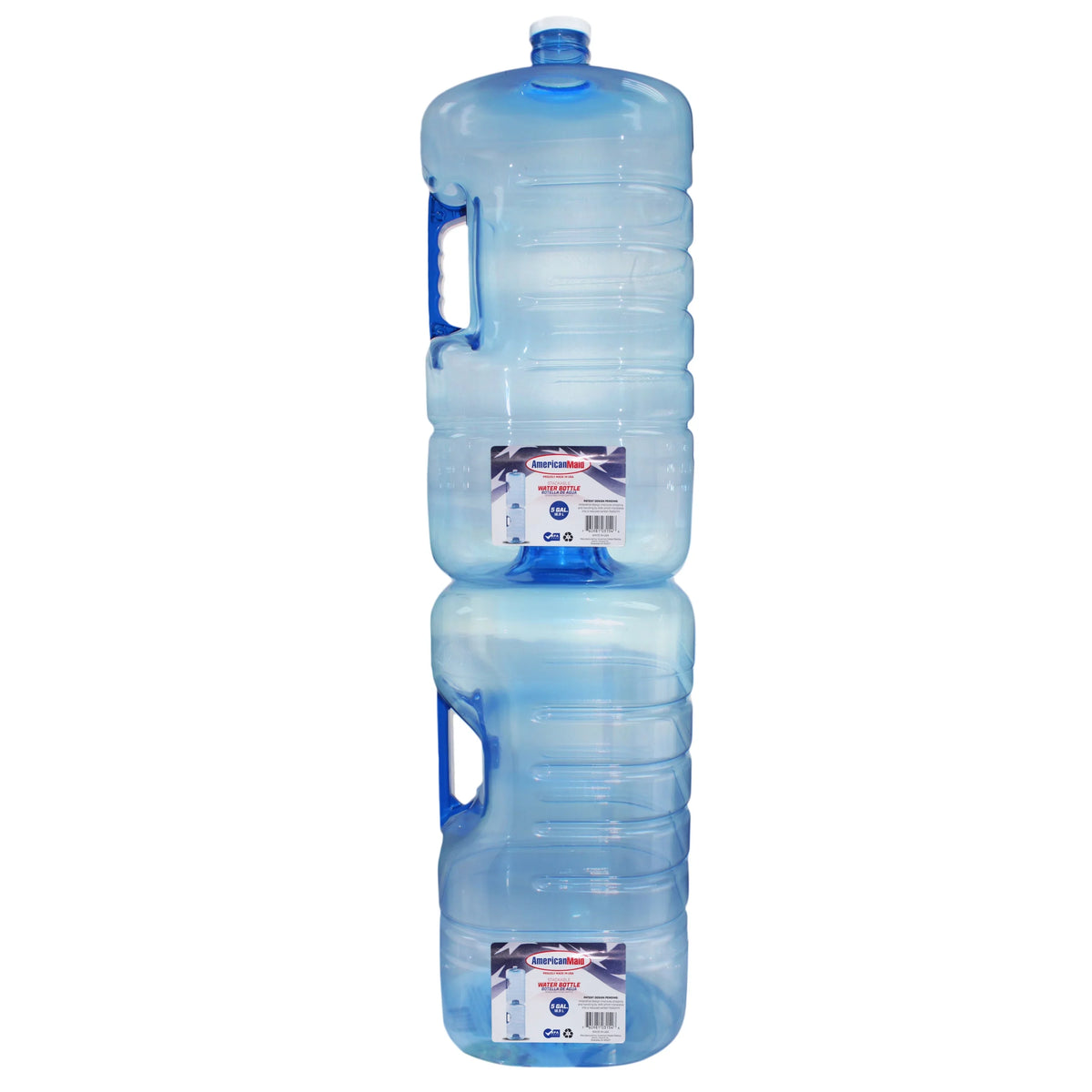 American Maid 5 Gallon Square Stackable liquid Bottle, Pack 2