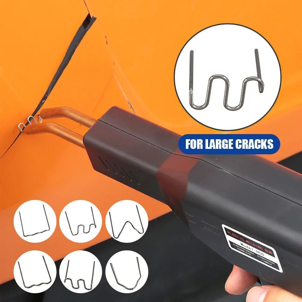 Car Bumper Repair Plastic Welder Kit Hot Stapler Welding Gun Machine 600 Staples