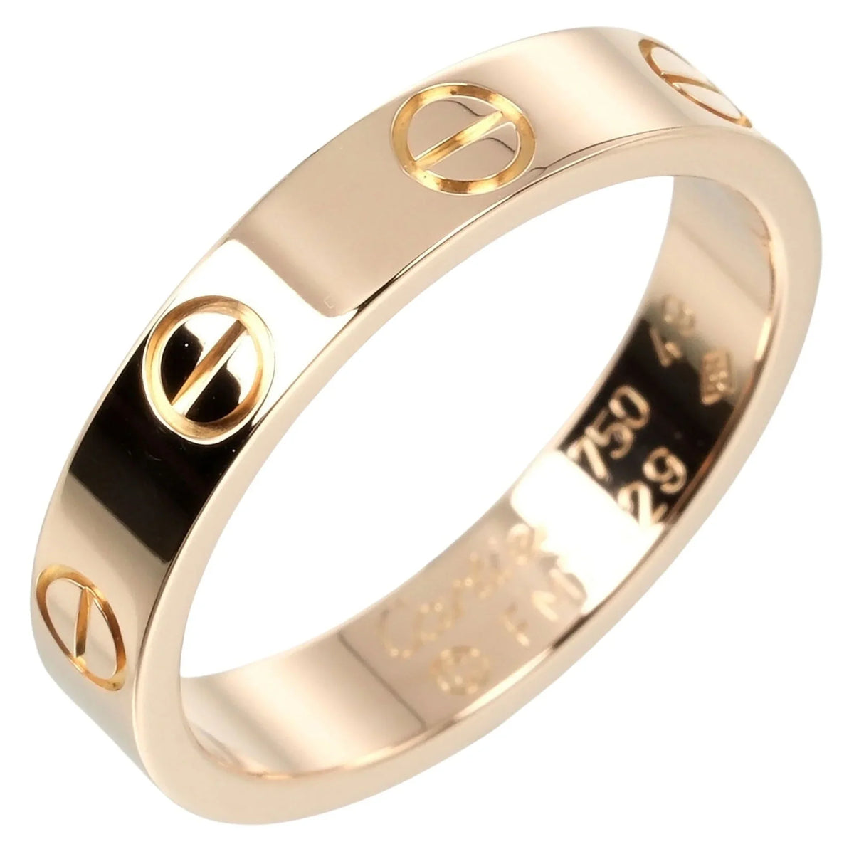 3.6g I132124020 (Good). Pre-Owned Cartier Love Wedding Ring Size 9, K18 PG Pink Gold, Approx