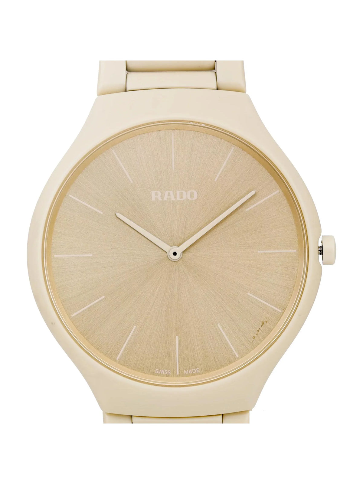 Rado True Thinline Les Couleurs 39mm Ceramic Cream Dial Quartz Watch R27090602