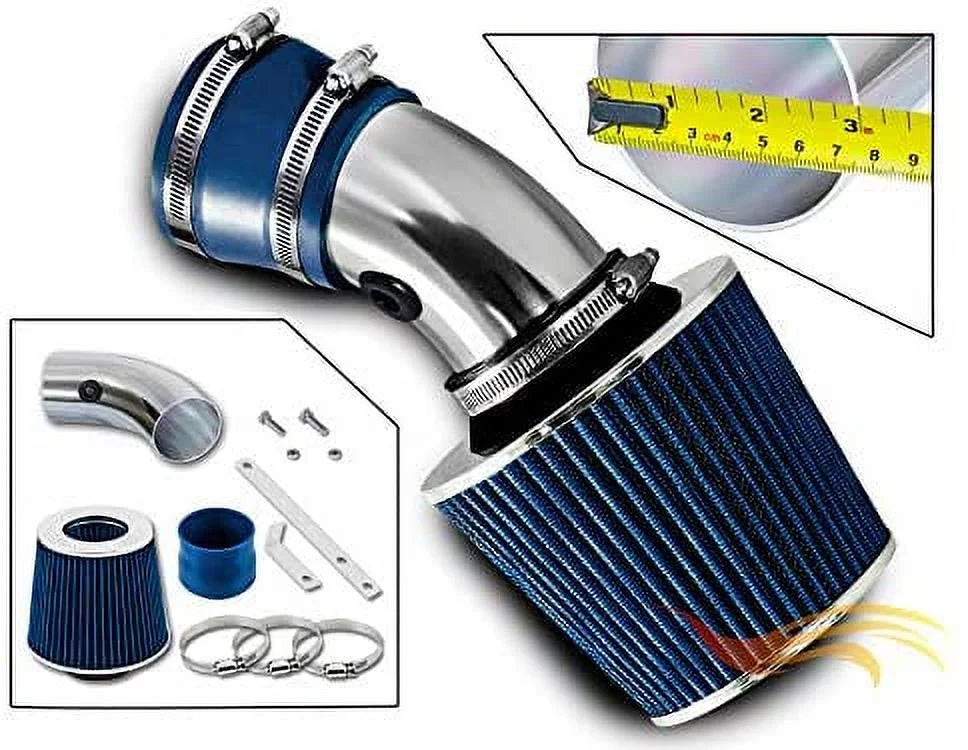 Rtunes Racing Short Ram Air Intake Kit + Filter Combo BLUE suitable For 98-05 Monte Carlo 3.8L / 00-05 Impala 3.8L â€¦
