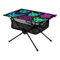 Magic Devils Lions Camping Folding Table Portable Beach Table with Storage Bag Compact Picnic Table for Outdoor Travel Fishing BBQ