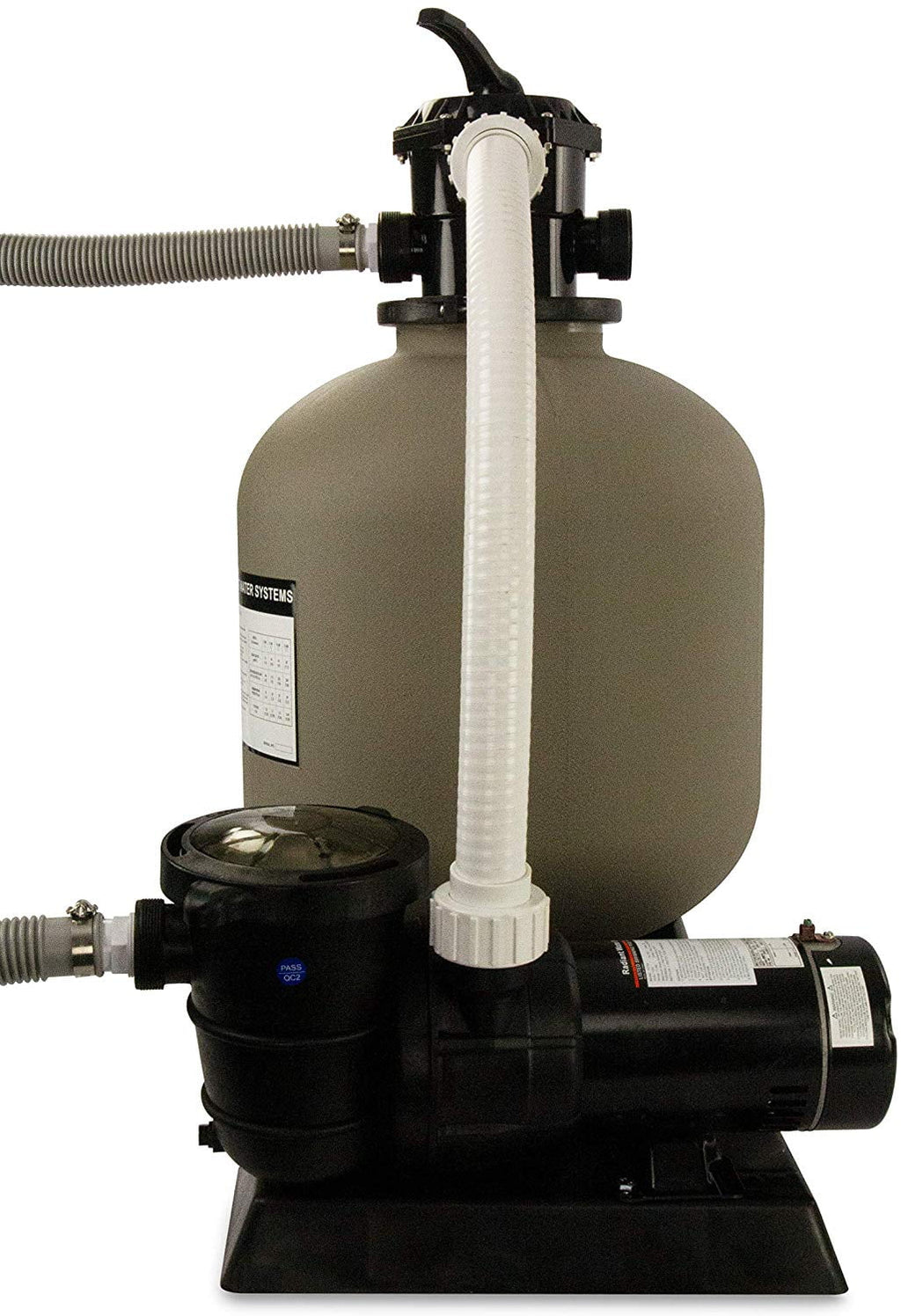 Rx Clear Radiant 19" Above-Ground Pool Sand Filter with 1  Extreme Force Pump