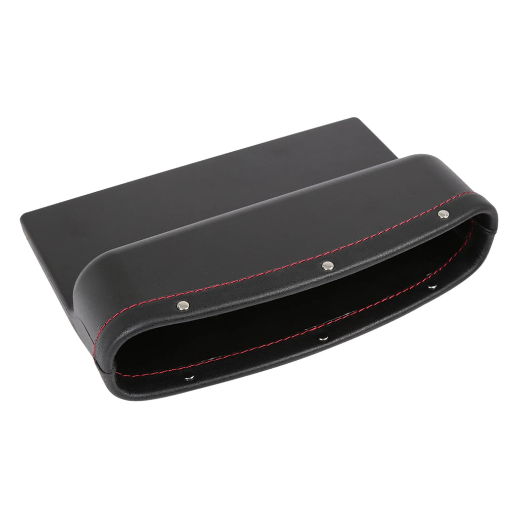 4pcs Black Red Car Seat Crevice Storage Driver Passenger Side Gap Box