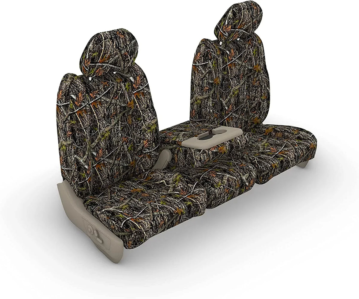 In NCLC Camouflage Endura. D1334 appropriate with 2013-2019 and 2020 Classic Dodge Ram 1500-3500 Cab Front 40/20/40 with opening console with 3 cupholders, 20 section does not open