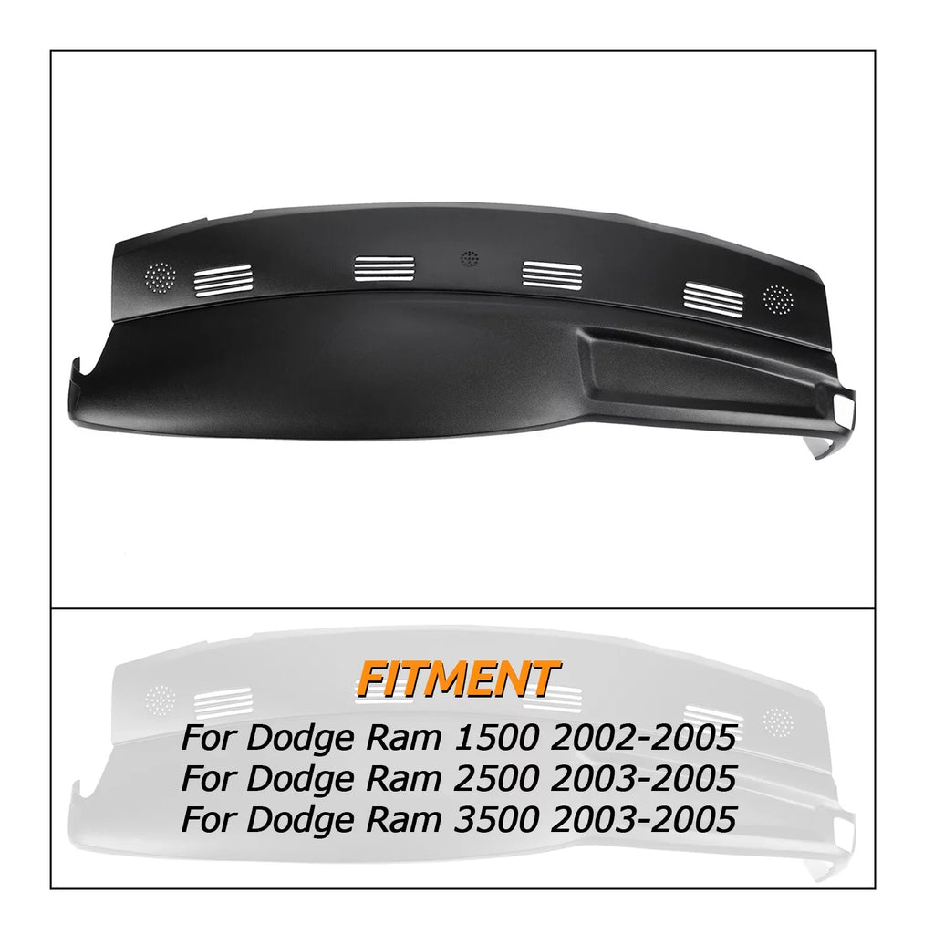 Kojem Dashboard protector for 2002 2003 2004 2005 Dodge Ram 1500 2500 3500 Molded Dash Pad Board shield Skin Cap Protector Overlay Black