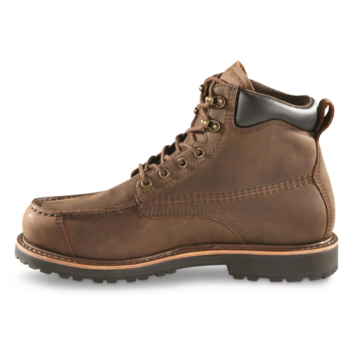 Guide Gear Rugged Timber Mens Chukka Boots Waterproof Leather Work Shoes, Moisture Wicking Insoles, Pull-On Ankle Boot