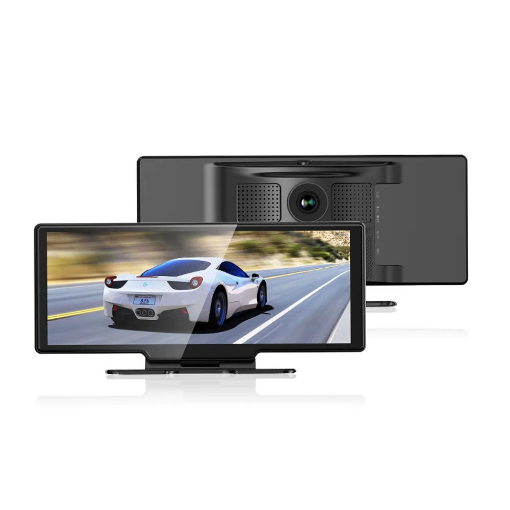 Eccomum 4K DVR Dash Camera Front & Rear Driving Recorder with 10.26 Inch Touchscreen for Carplay Android Auto Built-in WiFi Support G-Sensor Parking Monitor Loop Recording Hands-Free Calling