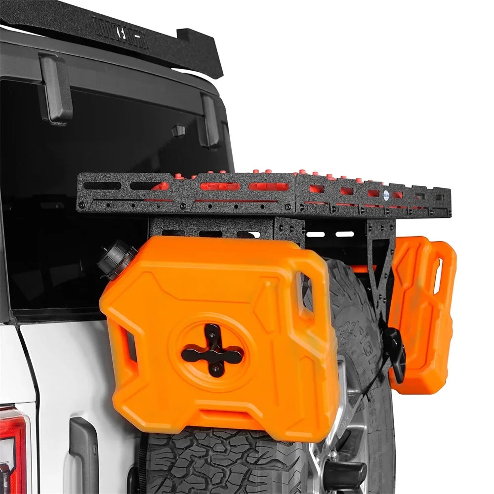 Hooke Road Spare Tire Utility Basket Fit 1976-2024 Jeep Wrangler TJ YJ JK JL  Bronco RV