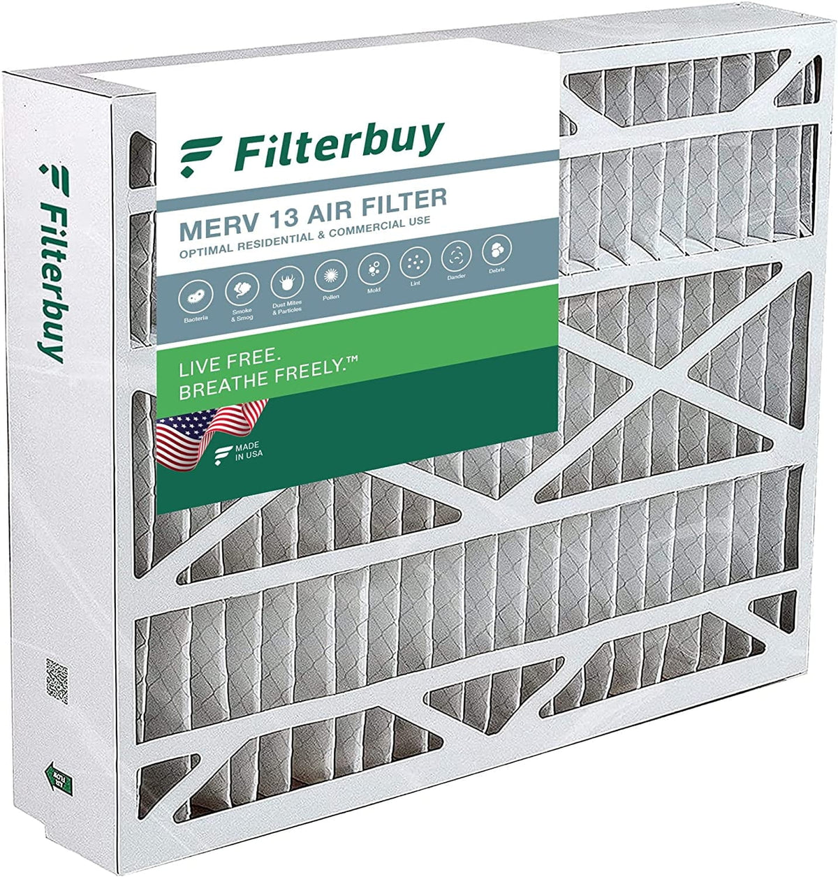 Filterbuy 20x25.25x3.5 MERV 13 Pleated HVAC AC Furnace Air Filters for Aprilaire Space-Gard 102/2120 (1-Pack)